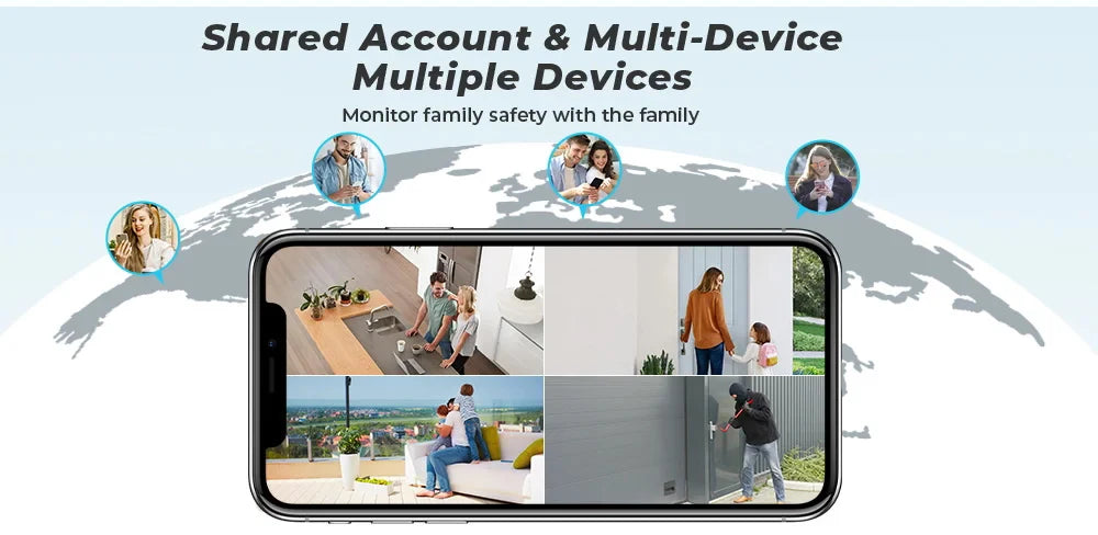 Cámara V380 Pro 4G con tarjeta SIM, panel solar, tres lentes, batería para exteriores, vigilancia doméstica, seguridad y protección (CCTV).