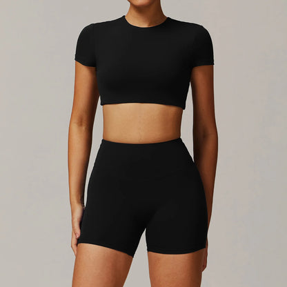 Women's Tracksuit 2PCS Yoga Sets Sportswear Workout Fitness Long Sleeved Sports Bra High Waist Leggings Gym Clothing Sports Suit