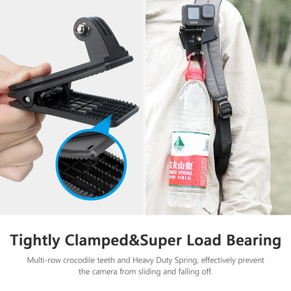 Clip de mochila Vamson para Insta360 x3 para cámara GoPro Hero 11, 10 y 9, soporte para cinturón de hombro giratorio de 360°, accesorios para DJI Action