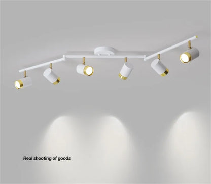 Lámpara de techo LED moderna para interiores, lámpara de araña blanca y negra, foco para sala de estar, dormitorio, comedor, pasillo, foco GU10