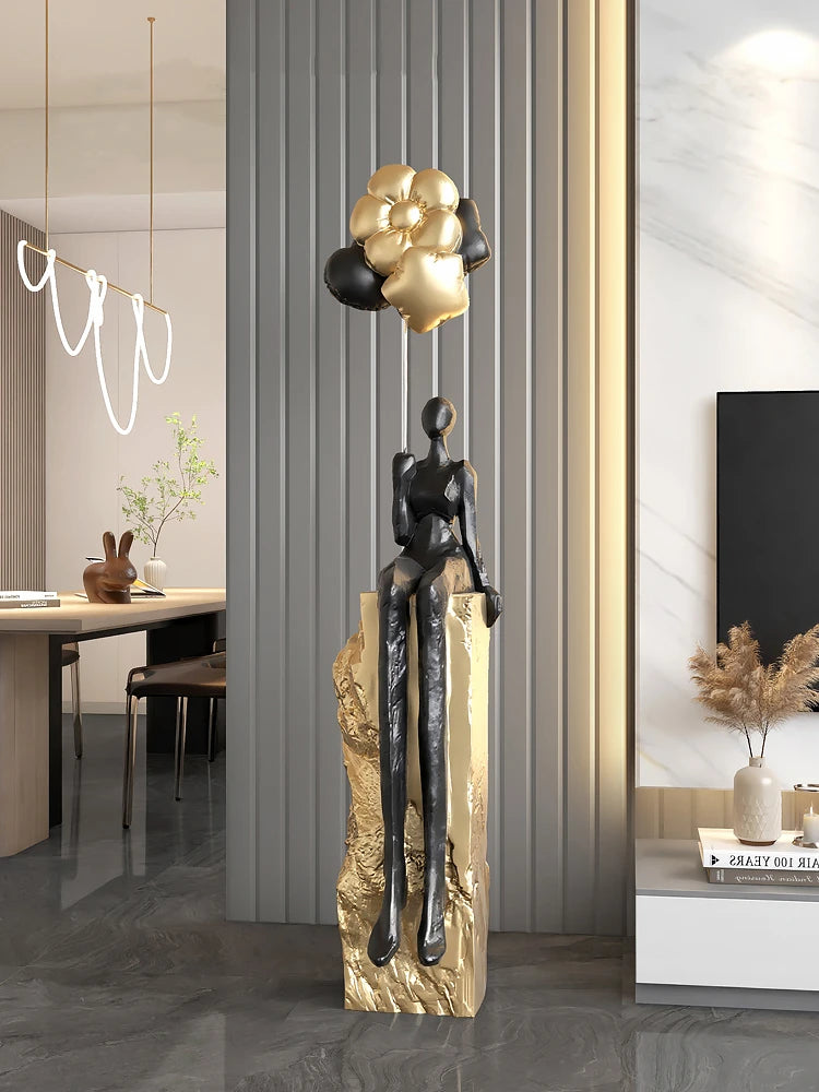 Figuras de decoración para el hogar, estatuas abstractas, adornos artísticos, decoración de suelos grandes para sala de estar, regalos de inauguración de la casa, esculturas decorativas para hoteles.