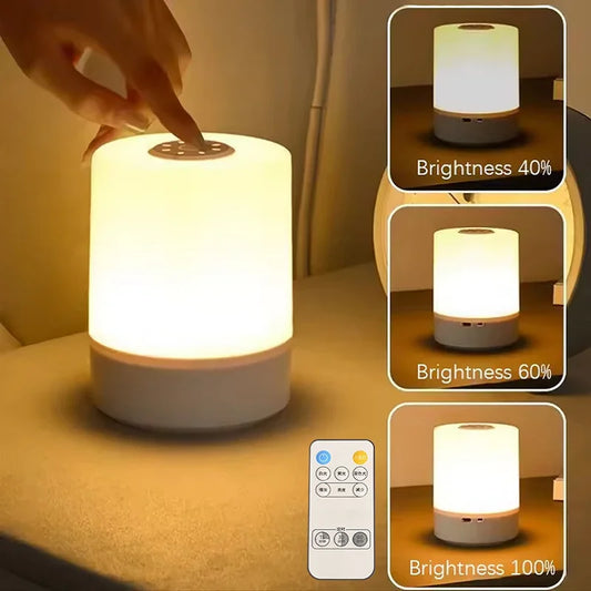 Lámparas de noche LED de noche con carga regulable para escritorio, iluminación de noche para dormitorio, decoración, lámparas de mesa LED de lectura táctiles.