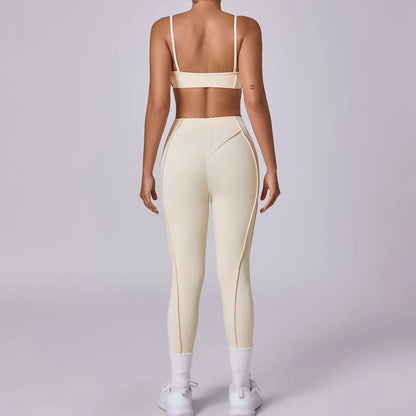 2025 New Yoga Set  2Pcs Sports Suit Women Sexy Workout Bra Suit Running Gym High Waist Legging Quick Dry Tight Yoga Clothing