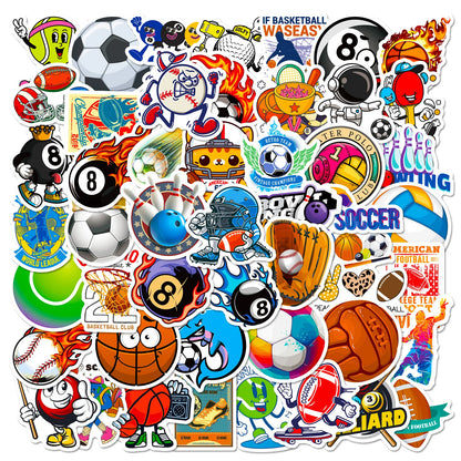 50 pegatinas deportivas para teléfono, fútbol, voleibol, golf, baloncesto.