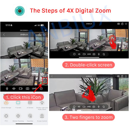 Cámara WiFi solar 4K HD para exteriores con batería integrada, doble lente, batería recargable, detección humana PIR, videovigilancia PTZ iCSee