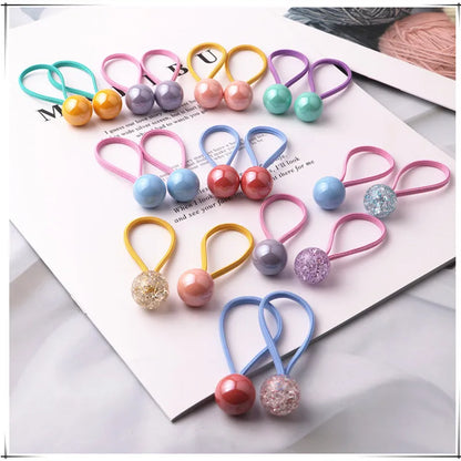 Accesorios para el cabello para niños, bandas de goma para bebés, cuentas de colores sólidos, estrellas de amor, serie de dibujos animados