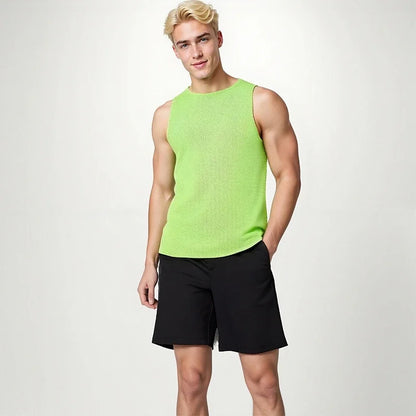 Chaleco deportivo, traje de entrenamiento sin mangas para correr, suelto, de secado rápido para hombres, top profesional transpirable y que absorbe el sudor