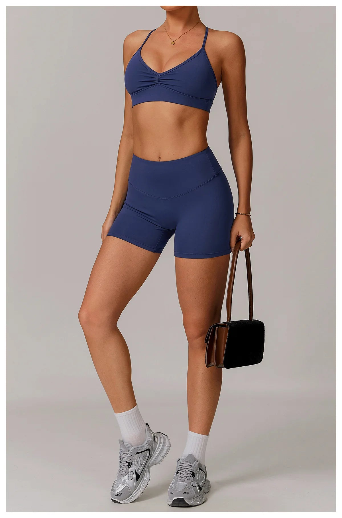 Women's Tracksuit 2PCS Yoga Sets Sportswear Workout Fitness Long Sleeved Sports Bra High Waist Leggings Gym Clothing Sports Suit