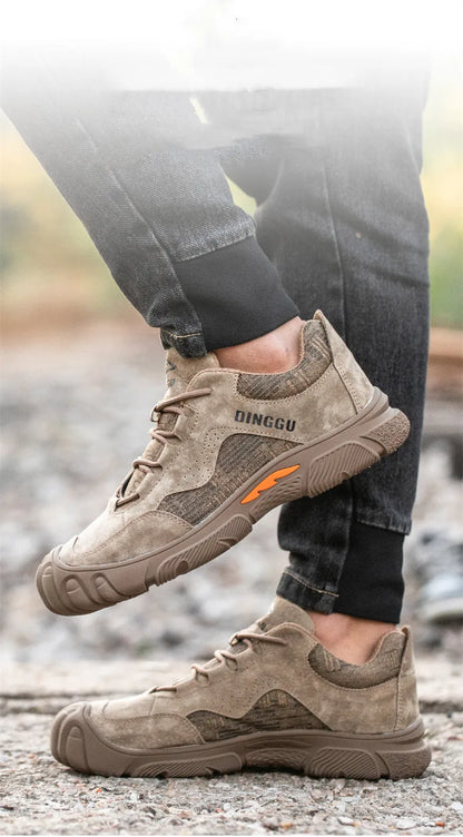 Calzado de seguridad de alta calidad para hombre, con puntera de acero, resistente a golpes y perforaciones. Botas de seguridad antipinchazos.