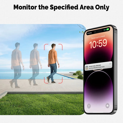 Cámara de seguridad solar inteligente MOES, WiFi de doble banda 2.4/5 GHz, resistente al agua IP65, monitoreo mediante aplicación (Alexa/Google Home), Tuya