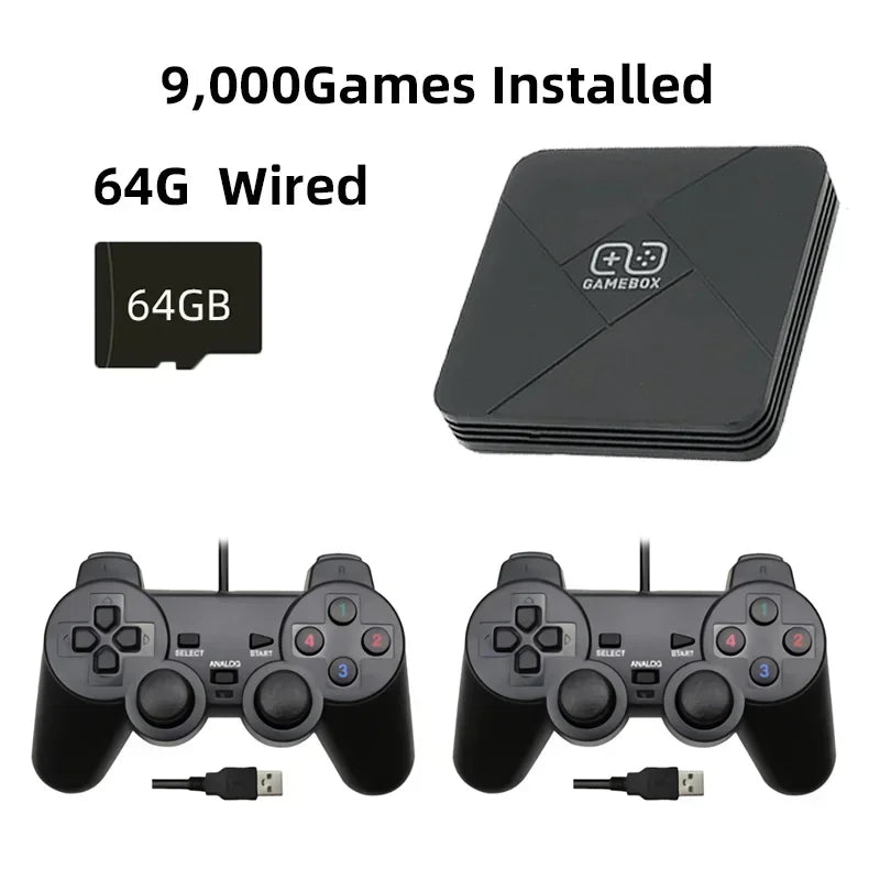Consola de videojuegos retro G5 S905X con más de 10 simuladores, sistema dual, CPU de 4 núcleos, resolución 4K Super HD, compatible con NDS/PS1/PSP TV Box.