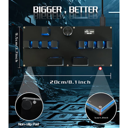 CM51 SayoDevice OSU DJ MAX OUTEMU/Gateron Switches Interruptores magnéticos de disparo rápido Teclado con perilla Pantalla Copiar Pegar Shotcut