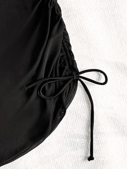 Sexy Women One-Piece Bikini Swimsuit  New Hollow Out Swimwear Women's Fashion Mesh Splicing Beachwear Set