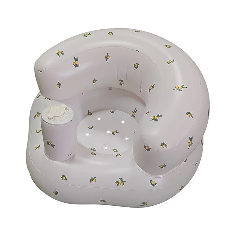 Asiento inflable para bebés de 3 a 36 meses, sofá infantil con bomba de aire incorporada, asiento Bumbo para aprender a sentarse, alimentar y acampar.