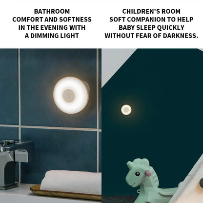 Luz nocturna LED por inducción Xiaomi Mijia, 2 lámparas, brillo ajustable, sensor infrarrojo inteligente de presencia humana con base magnética