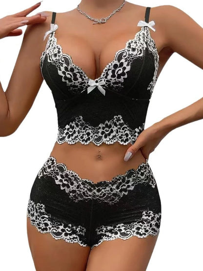 Conjunto de lencería sexy con sujetador, ropa interior sexy para mujer, bragas exóticas, lencería transparente de encaje con entrepierna abierta, disfraces eróticos porno.