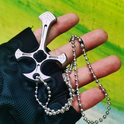 Collar de cruz para hombre, llavero de autodefensa, accesorios con cuentas, cadena colgante, EDC, multiherramientas, joyería de moda, gadgets geniales.
