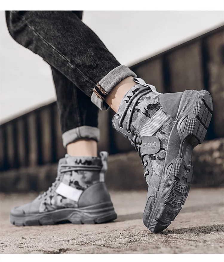 Botas militares para hombre y mujer, camuflaje, caqui, negro, caña alta, antideslizantes, tácticas, para mecánico, trabajo, escalada, zapatillas deportivas.