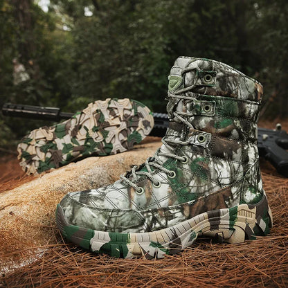 2024 Men boots Tactical Shoes High Top Hiking Durable  Anti-Slip Outdoor Climbing Trekking shoe Military Tactical Low Boots