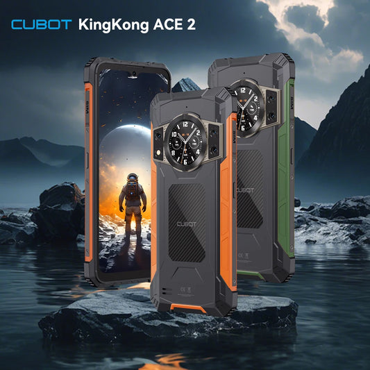 Cubot KingKong ACE 2, smartphone ultradelgado y resistente, Android 14, 16 GB de RAM (6 GB + 10 GB), + 128 GB de ROM, pantalla de 6,56" a 90 Hz, NFC.