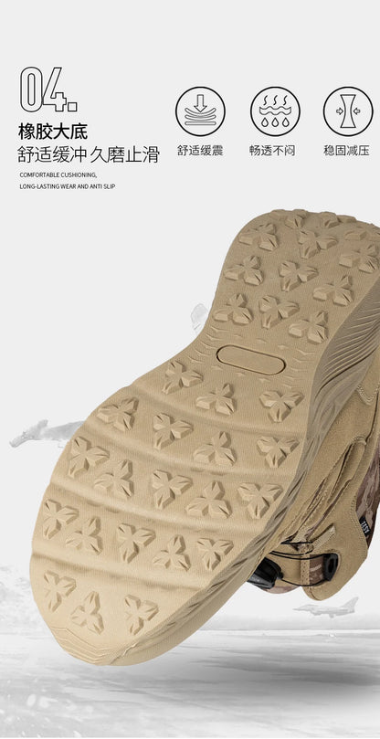 Botas tácticas para hombre, marca Army Boot, estilo militar, hasta el tobillo, para senderismo, seguridad, trabajo en el desierto, escalada, impermeables, de alta calidad.