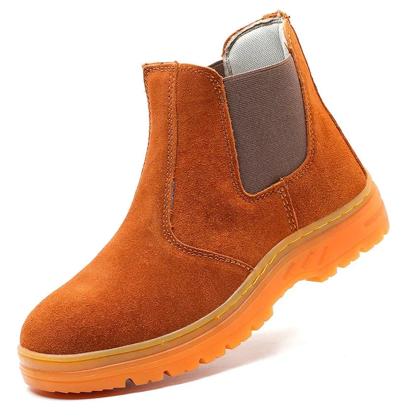 Calzado de seguridad laboral para hombres y mujeres. Antiaplastamiento, antiperforación, antideslizante y antiescaldaduras. Calzado de protección para soldadura eléctrica.