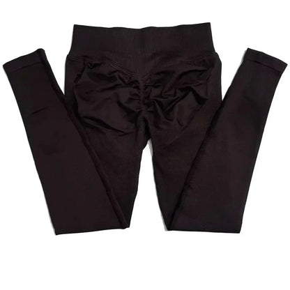 Leggings deportivas sin logo para mujer, efecto push-up, cintura baja, sin costuras, para gimnasio, yoga y entrenamiento.