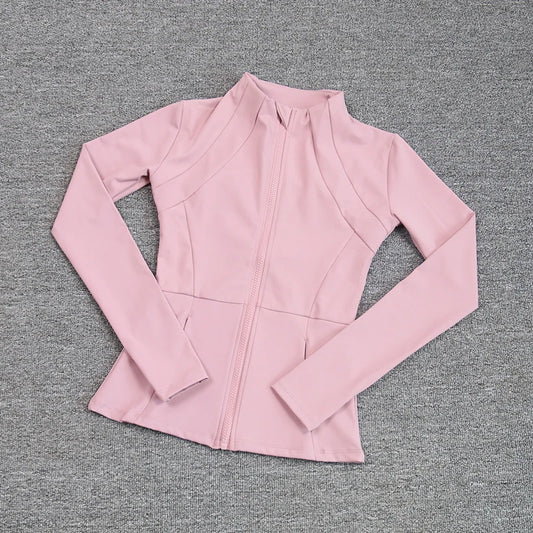 Chaqueta deportiva para mujer, camiseta de yoga, ajustada, de manga larga, para correr, pilates y fitness