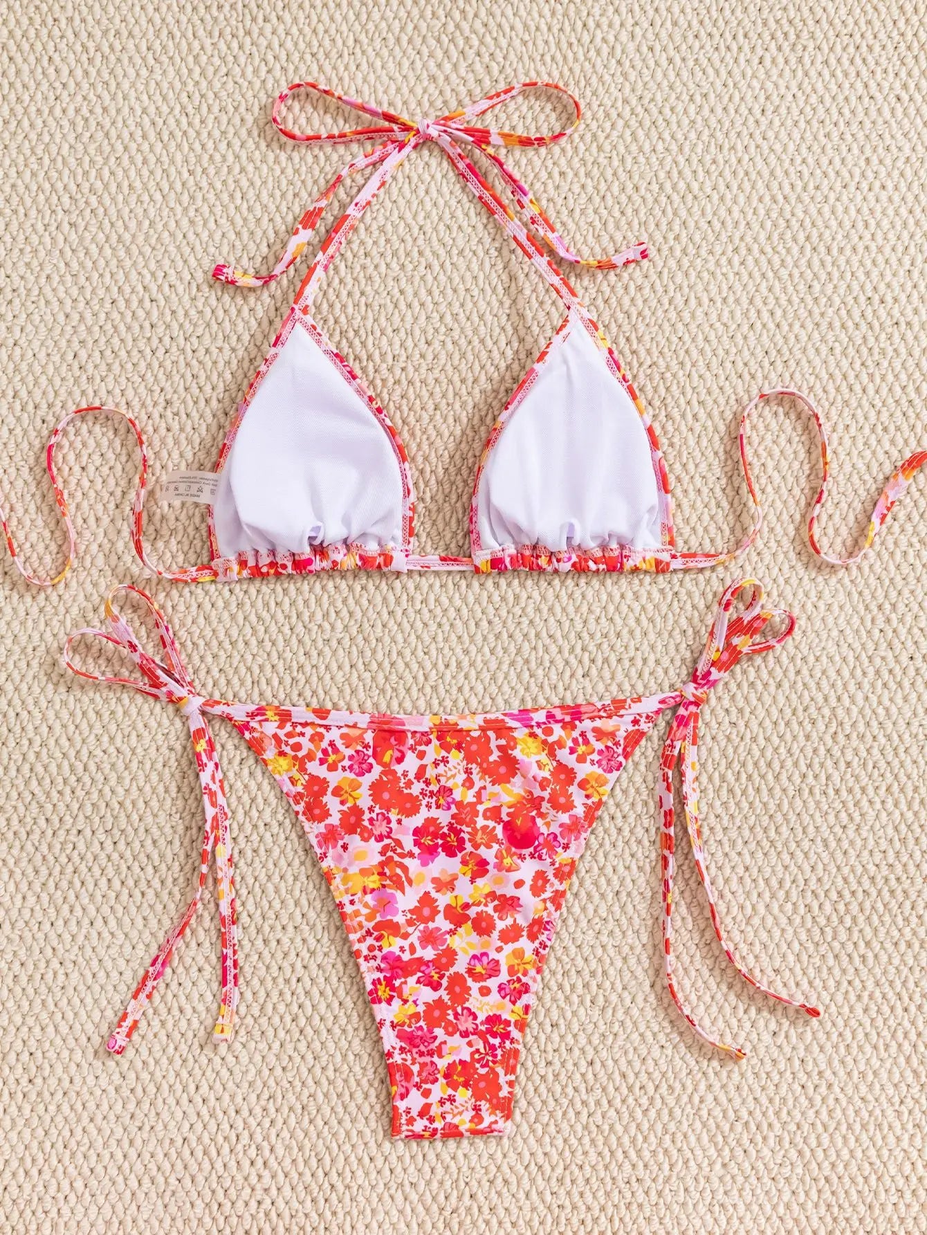 Conjunto de bikini para mujer, novedad de 2025, con tiras laterales ajustables, traje de baño de alta gama, sexy, de dos piezas, para playa, de verano, push up.