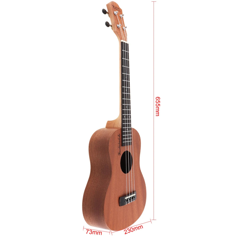 Ukelele tenor de 26 pulgadas, 18 trastes, madera de sapeli, guitarra hawaiana, instrumento musical de regalo, mini guitarra de 4 cuerdas