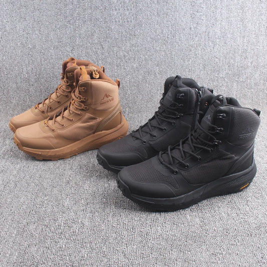 Botas de trabajo resistentes al agua y al viento para escalada al aire libre para hombre, botas de senderismo de alta resistencia, con interior de goma Help Me