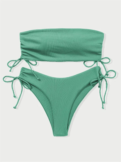 Nuevos bikinis sólidos sexis para mujer, trajes de baño push up para mujer, trajes de baño para nadar, conjunto de bikini brasileño para niña, ropa de playa para bañador