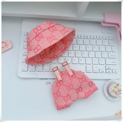 Para Labubu 15-17 cm v1v2 Conjunto de accesorios de atuendo Mini sombrero mono decoración ropa pequeña juguetes para niños regalo de cumpleaños
