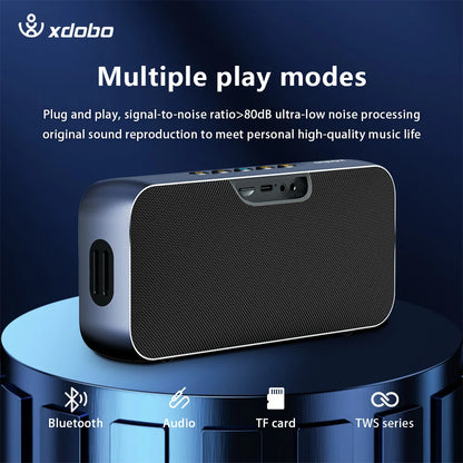 Altavoz inalámbrico XDOBO con subwoofer para el hogar, Smart TV, oficina, tableta, exterior, camping, fiestas, barra de sonido de 60 W, graves profundos, boombox