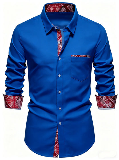 10 colors men's long sleeves, business trip, simple and stylish design, regular shirt, XS-6XL size, fast delivery