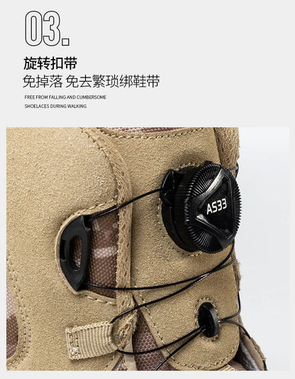 Botas tácticas para hombre, marca Army Boot, estilo militar, hasta el tobillo, para senderismo, seguridad, trabajo en el desierto, escalada, impermeables, de alta calidad.