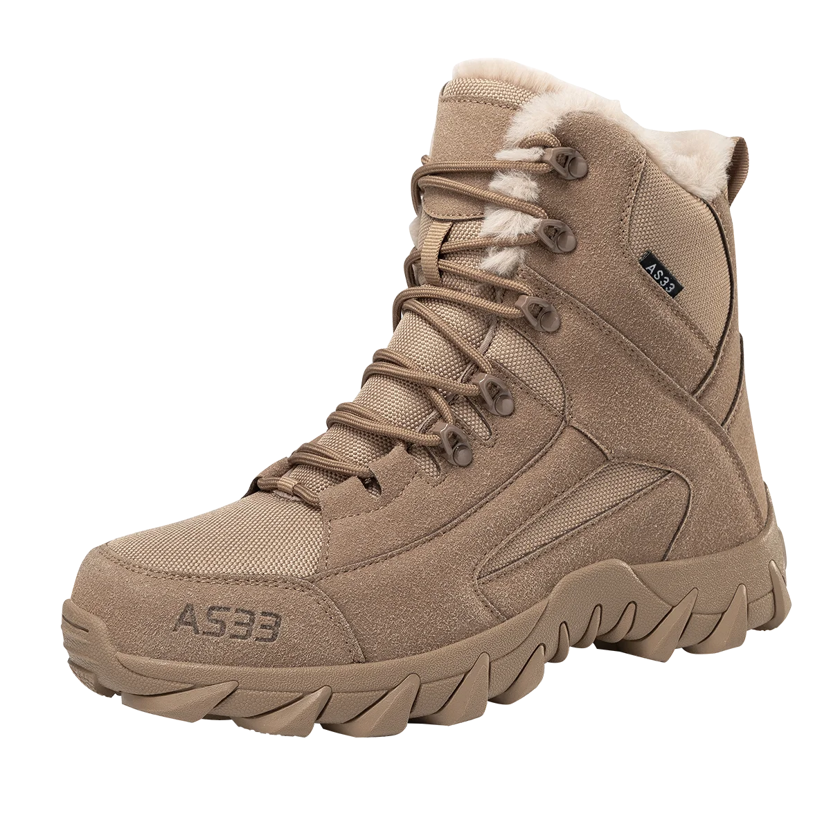 Botas de nieve para hombre de alta calidad, cálidas y de felpa, para invierno, para exteriores, con plataforma antideslizante.