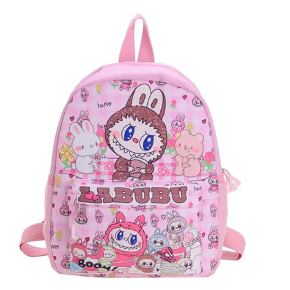 Mochila infantil de gran capacidad con dibujos animados, bonita mochila de nailon con doble hombro para estudiantes de primaria y jardín de infantes.
