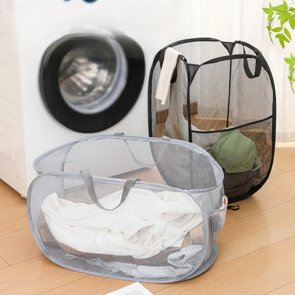 Cesta de ropa sucia plegable para el baño, ideal para el hogar.