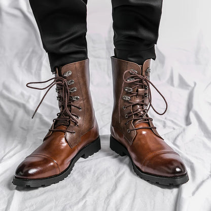 Botas de hombre estilo americano 2024 Marca de moda Botines cómodos para hombre