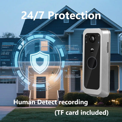 Yuezhe Tuya Smart Life WiFi Video Doorbell PIR Camera 2MP Outdoor Waterproof Wireless Door Security Intercom System 5' Monitor