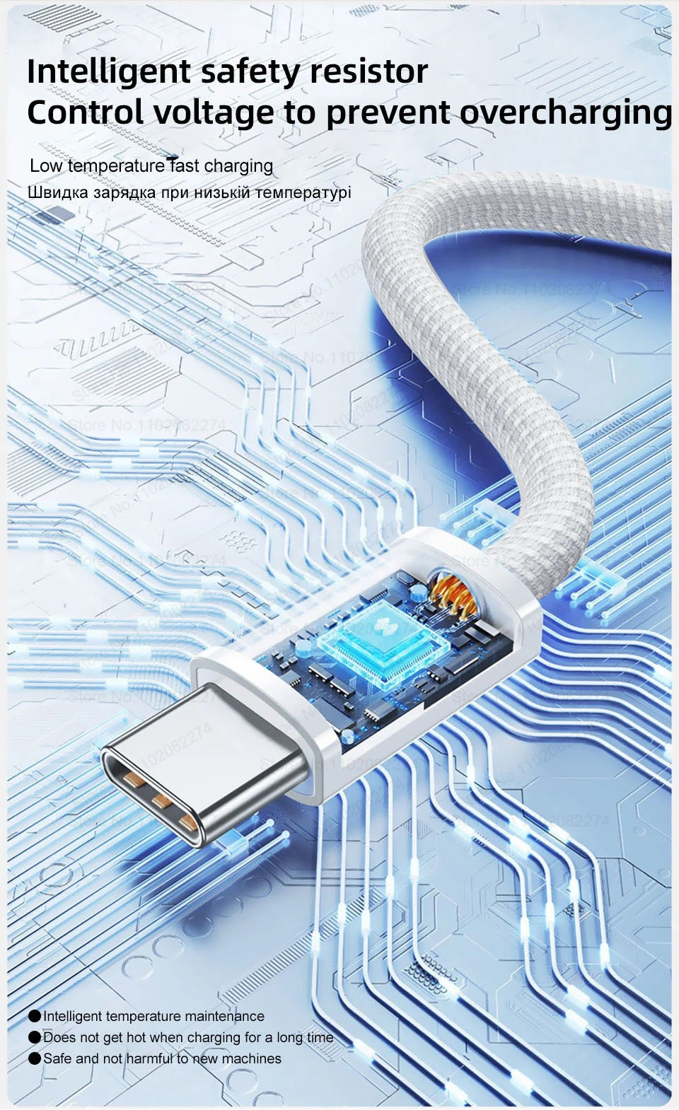 Cable USB C de carga rápida oficial PD de 60 W para iPhone 16, 15, 14, 13, 17 Pro Max, cable de datos tipo C tejido, accesorios de cargador, 1-10 unidades