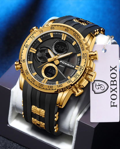 Nuevo reloj cronógrafo deportivo informal para hombre, con correa de silicona, de cuarzo, con esfera grande y punteros luminosos, resistente al agua