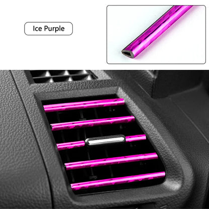 10 tiras decorativas suaves para salida de aire acondicionado de coche, accesorios para rejilla interior de coche, tira decorativa universal en forma de U.