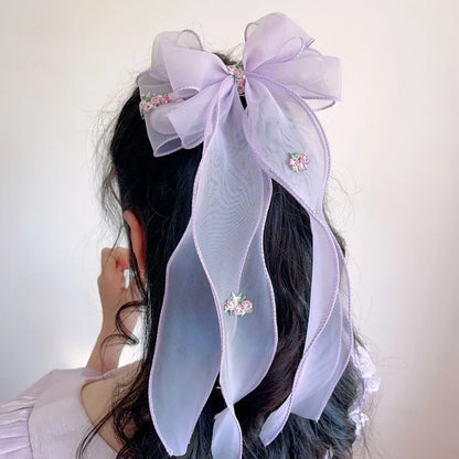 Accesorios para el cabello para niñas, accesorios para el cabello para niñas, lindos accesorios para el cabello, tocado de cola de caballo de princesa para niñas.