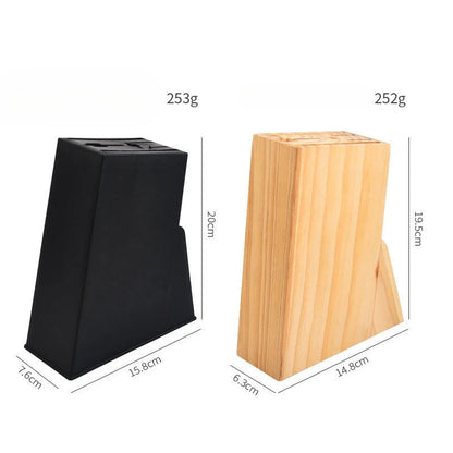 Soporte para cuchillos de cocina con múltiples enchufes, soporte de madera para cuchillos, estante de almacenamiento para artículos del hogar, estante de almacenamiento para cuchillos de cocina en el piso