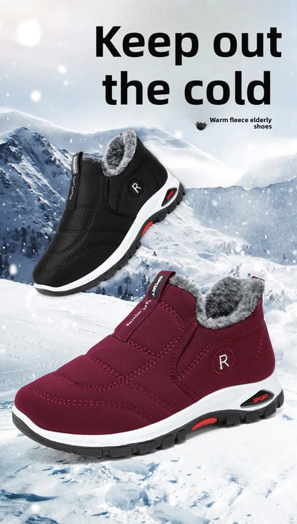 Zapatillas de deporte para hombre, botines de nieve de algodón cálido, zapatos casuales, zapatos de diseñador, botas de nieve impermeables, envío gratuito.