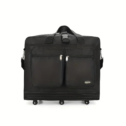 Maleta de viaje con 3 capas expandibles y gran capacidad con ruedas | Portátil para estudiar en el extranjero | Equipaje práctico y plegable