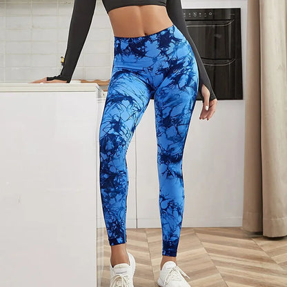 Leggings deportivas para mujer, pantalones de yoga sin costuras con estampado tie-dye de 47 colores, mallas para correr, fitness, cintura alta, para gimnasio y entrenamiento.