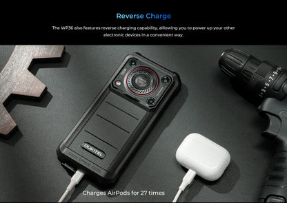 [Estreno mundial] Smartphone resistente Oukitel WP36, batería de 10600 mAh, pantalla HD+ de 6,52", 16 GB de almacenamiento interno, 128 GB de almacenamiento interno, sistema operativo Android 13, cámara de 13 MP